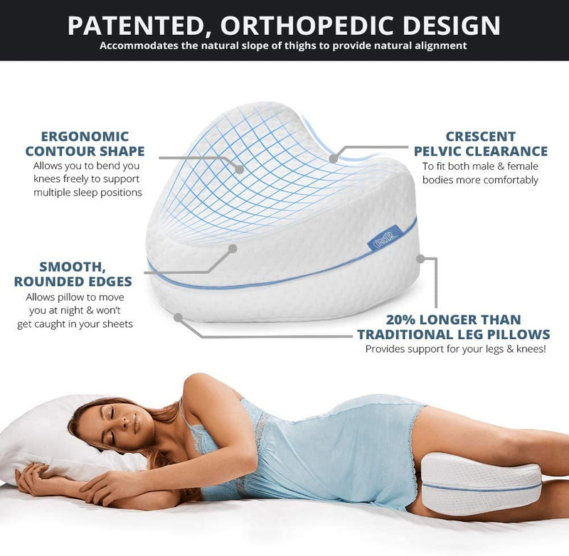 LOSA Therapeutic Knee Pillow - Soothing Pain Relief for Sciatica, Back, Hips, Knees, Joints